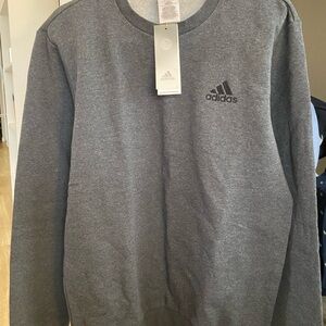 Adidas Gray Crewneck Sweater Soft Cotton